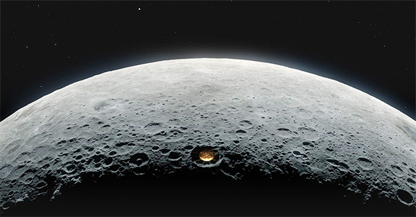 Ein Radioteleskop im Mondkrater?